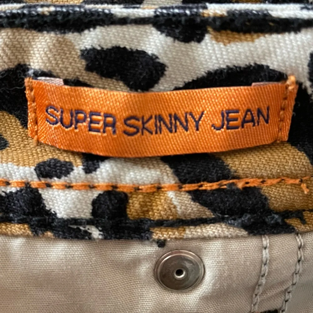 Tory Burch Leopard Print Super Skinny Jeans Size 27 - Picture 6 of 11